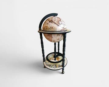 Globe bar - Hout - Globe Bar 90 x 44 cm, Antiek en Kunst