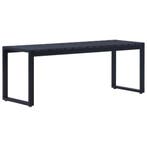 vidaXL Tuinbank 120,5 cm PS-plaat zwart, Tuin en Terras, Tuinbanken, Verzenden, Nieuw