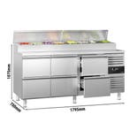 GGM Gastro | Saladette PREMIUM - 1795x700mm - 6 lades - voor, Verzenden, Nieuw in verpakking