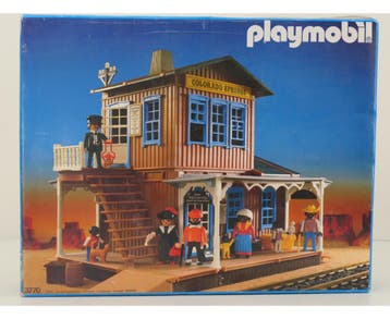 Playmobil 3770 Western Bahnhof Colorado Springs bijna com..., Ophalen of Verzenden, Gebruikt