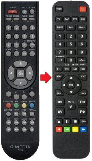 QMEDIA QLE2302-B afstandsbediening, Verzenden, Nieuw