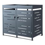 [en.casa] Containerombouw Salching 122x132x80 cm antraciet, Verzenden, Nieuw