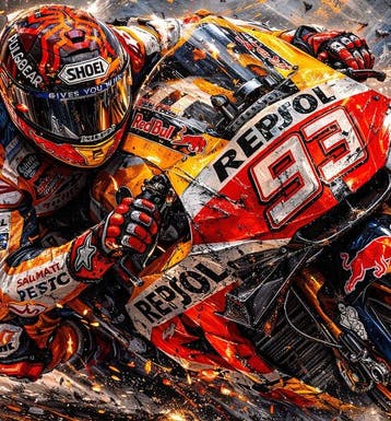 Canvas Fit - Alberto Ricardo - Marc Márquez: Sinfonía a, Nieuw