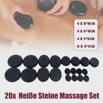 Set van 20 Basalt Hot Stones met Draagbare Verwarmingsbox -, Verzenden, Nieuw