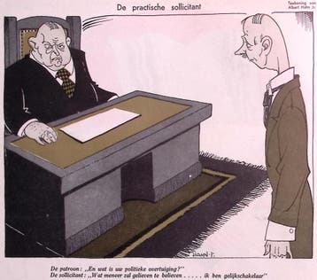 Politiek in het bedrijfsleven op spotprent (lijst optie), Verzenden