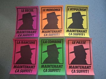 Anonymous - Lot complet de 6 affiches politiques dépoque
