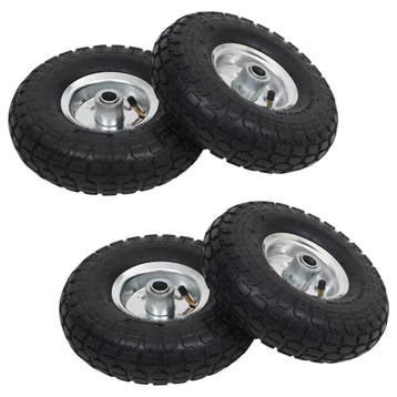 vidaXL Steekwagenwielen 4,10/3,50-4 (260x83) rubber 4 st, Verzenden, Nieuw