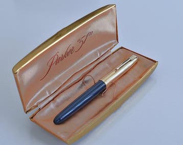 Parker - 51 Aerometric – Midnight Blue – 12K Gold-Filled -, Nieuw