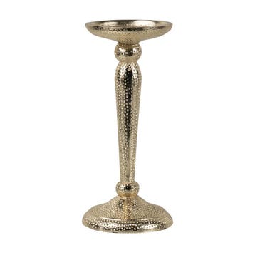 kandelaar gehamerd champagne goud 22x10cm, Verzenden, Nieuw