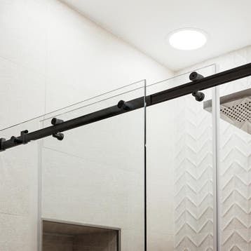 Verona schuifdeurrail voor douche nis - Zwart, Ophalen of Verzenden, Nieuw