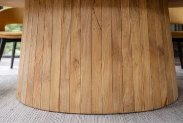 Eettafel ART DECO 220cm ovaal blad mangohout natuurlijk, Ophalen of Verzenden, Nieuw