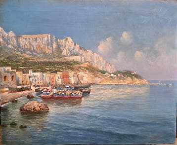 Bernardo Hay (1864-1931) - Marina Grande, Capri