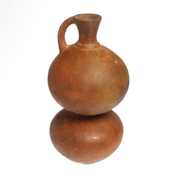 Amlash Terracotta Dubbele kalebas-kruik, Antiek en Kunst