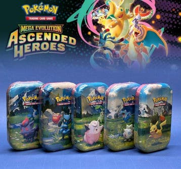 Pokémon Box - Mega Evolution - Ascended Heroes - Mini Tin 5x, Nieuw