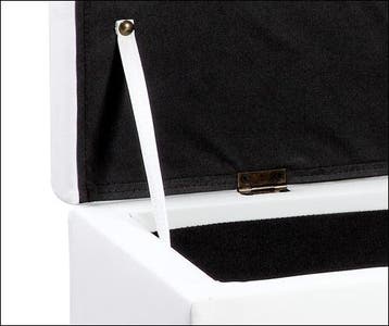 Opbergbank Bukit 118x37x43 cm met opbergruimte wit [en.casa], Huis en Inrichting, Verzenden, Nieuw