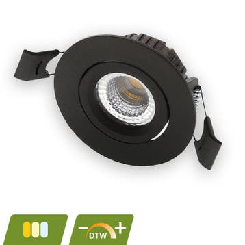 LED INBOUWSPOT | POLLUX | SLIM-FIT | 5W | DIM2WARM | ZWART, Ophalen of Verzenden, Nieuw