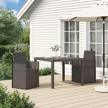 vidaXL Tuin eettafelset 3 st Lichtgrijs en antracietkleurig, Verzenden, Nieuw, Textileen, 3 zitplaatsen