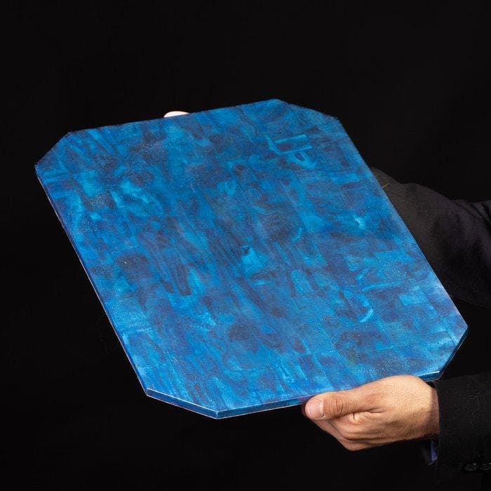 Blauw koraal mozaïek sushi bord 46×31 cm. - Koraal - Vassoio, Verzamelen, Mineralen en Fossielen