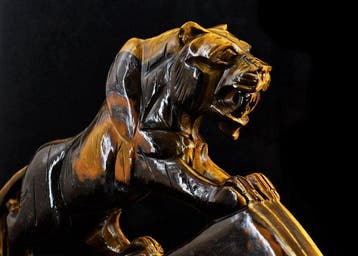 Beeld, Handcrafted Collectors Sculpture Genuine Tiger Eye