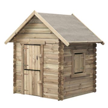 Houten speelhuisje 108x108x145cm met raam en luikjes (2e..., Ophalen of Verzenden, Nieuw