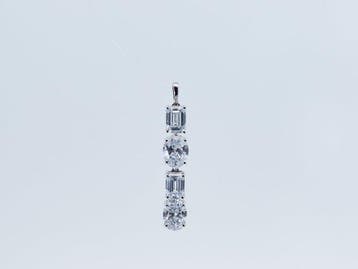 Zonder minimumprijs - Hanger - 14 karaat Witgoud - 2.64ct.
