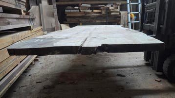 2 grote massieve tafelbladen – eiken & kastanje – tot 128 cm, Ophalen, Eiken, Nieuw, 250 tot 300 cm
