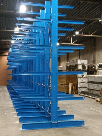 Draagarmstelling NIEUW 4,5 m hoog en 1,2 m diep met 5 niv., Ophalen of Verzenden