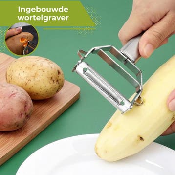 HI NATURE™ Dunschiller &amp; Spiraalsnijder - 2-in-1, Ophalen of Verzenden, Zo goed als nieuw