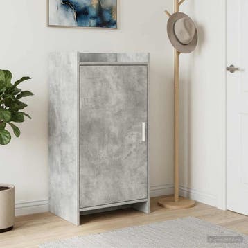 vidaXL Schoenenkast met opslag Betongrijs 48 x 36 x 92 cm, Verzenden, Nieuw