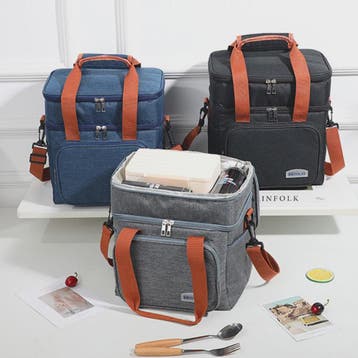 Moderne Lunchtas met Grote Capaciteit - Dubbele Isolatie & C, Verzenden, Nieuw