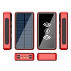 Qi Draadloze Solar Powerbank met 4 Poorten 80.000mAh -, Telecommunicatie, Powerbanks, Verzenden, Nieuw, Stuff Certified®