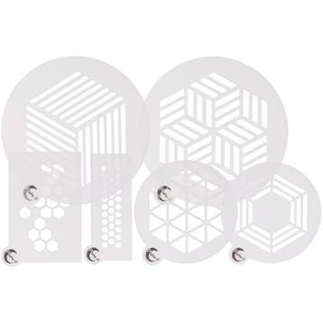 Plate-it Stencil Hexagon Set/6, Hobby en Vrije tijd, Taarten en Cupcakes maken, Verzenden, Nieuw