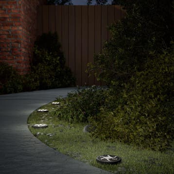 vidaXL Grondlampen 4 st solar met grondpennen warmwit, Zonne-energie, Kunststof, Verzenden, Nieuw