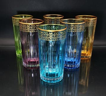 Artemisia - Drinkset (6) - Kristal, gouden zecchino
