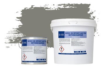 Wixx 2K Epoxy AQ 750 Betoncoating RAL 7023 | Betongrijs, Verzenden, Nieuw, Grijs, Verf