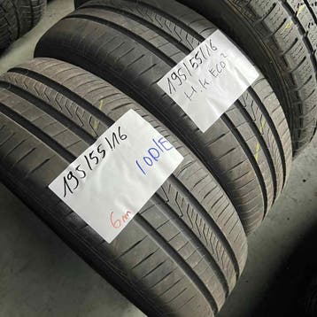 2 x Hankook 195-55-16 Zomerbanden 6mm, Gebruikt, 16 inch, Ophalen of Verzenden, Band(en)