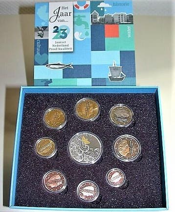 3,88 Euro,munten set 1 Cent-2 Euro 2023 Nederland Willem..., Verzenden