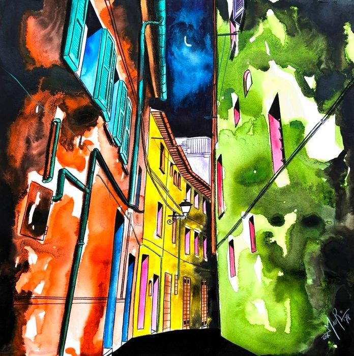 Mauro Falcioni (1978) - Vicolorato Teatro cod. 14f3, Antiek en Kunst, Kunst | Designobjecten