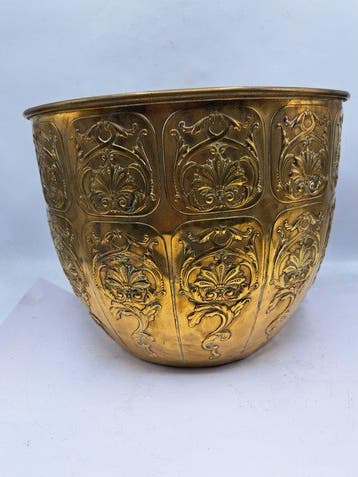 Jardinière - Messing - Florale Cachepot