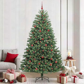 vidaXL Kunstmatige Inklapbare Kerstboom Groen 240 cm PVC en, Verzenden, Nieuw