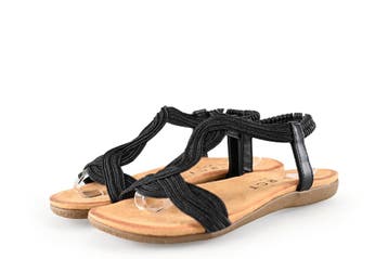 Dolcis Sandalen in maat 38 Zwart, Dolcis, Verzenden, Zwart, Sandalen of Muiltjes