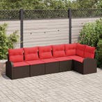 vidaXL Tuin Sofa Set Bruin poly rattan, Verzenden, Nieuw, Rotan