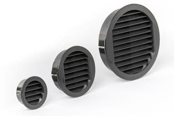 OUTLET Tilmar klemrooster Ø30mm - kunststof - zwart, Ophalen of Verzenden, Nieuw