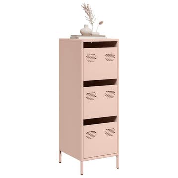vidaXL buffetkast 39x35x103,5 cm staal zwart, Minder dan 50 cm, Verzenden, 100 tot 150 cm, Nieuw