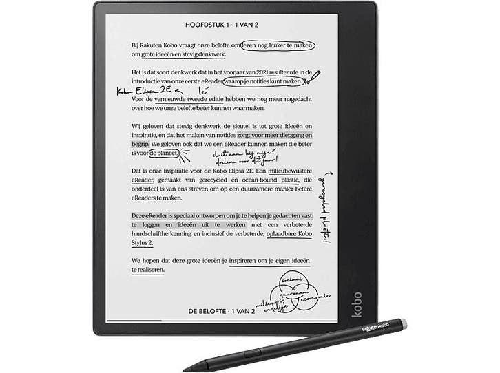 Kobo -  Elipsa 2e  Bundel - 103 Inch - 32 Gb  - Zwart, Computers en Software, E-readers, 10 inch of meer, 16 GB of meer, Nieuw