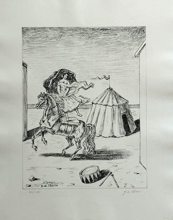Giorgio De Chirico (1888-1978) - La Cavallerizza, Antiek en Kunst