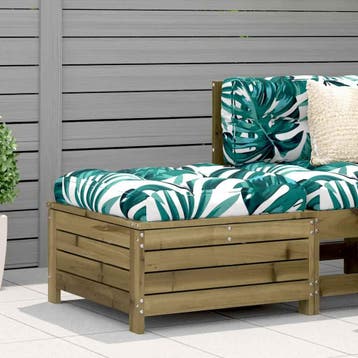 vidaXL Tuinvoetenbank 62x63,5x32 cm geïmpregneerd grenenhout, Verzenden, Nieuw