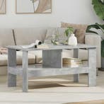 Salontafel Beton Grijs 90 x 50 x 45 cm Bewerkt hout, Verzenden, Nieuw