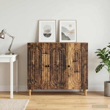 vidaXL Dressoir Oud hout 89 x 34,5 x 80 cm Bewerkt hout, Verzenden, Nieuw, Overige houtsoorten, Minder dan 50 cm