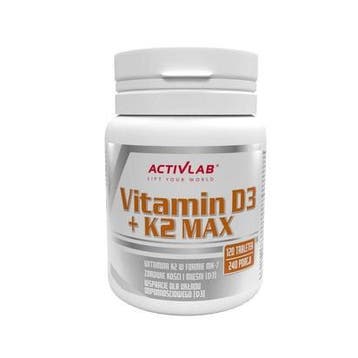Activlab - Vitamin D3+K2 MAX - 120 Tabletten (240 porties), Verzenden, Nieuw, Poeder of Drank